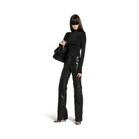 Low Waist Biker Pants - Black