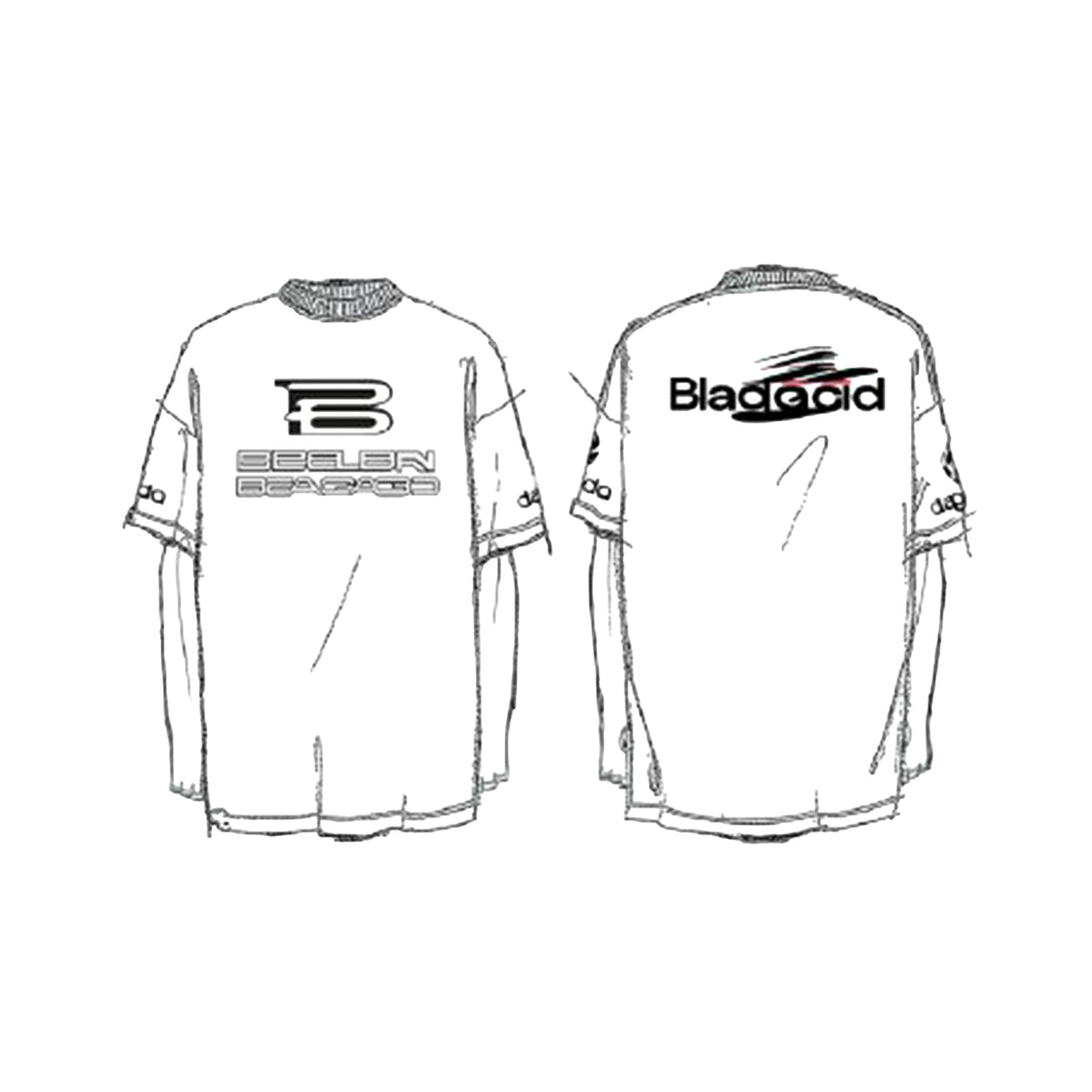 UV Protective Sleeves T-shirt - Washed Black & White