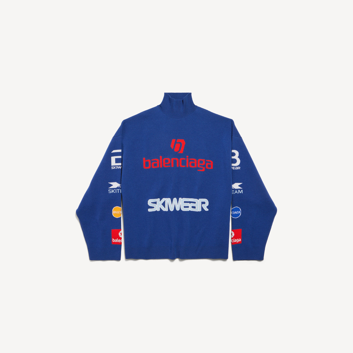 Sponsor Long Sleeve Turtleneck - Blue & Multico