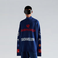 Sponsor Long Sleeve Turtleneck - Blue & Multico