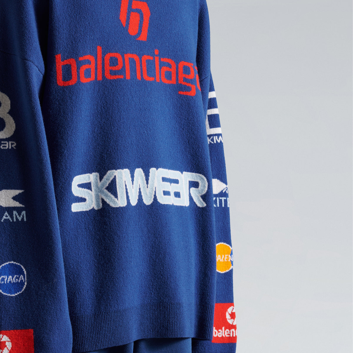 Sponsor Long Sleeve Turtleneck - Blue & Multico