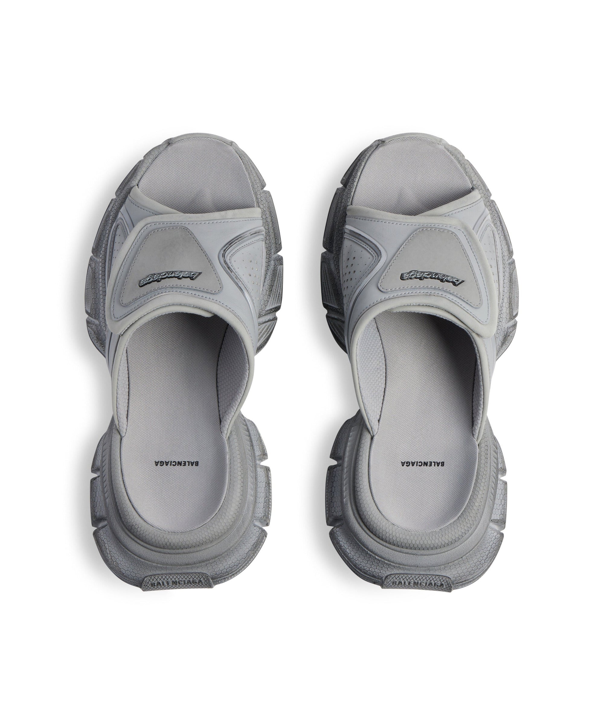 3XL Slide Sandals - Grey & Black