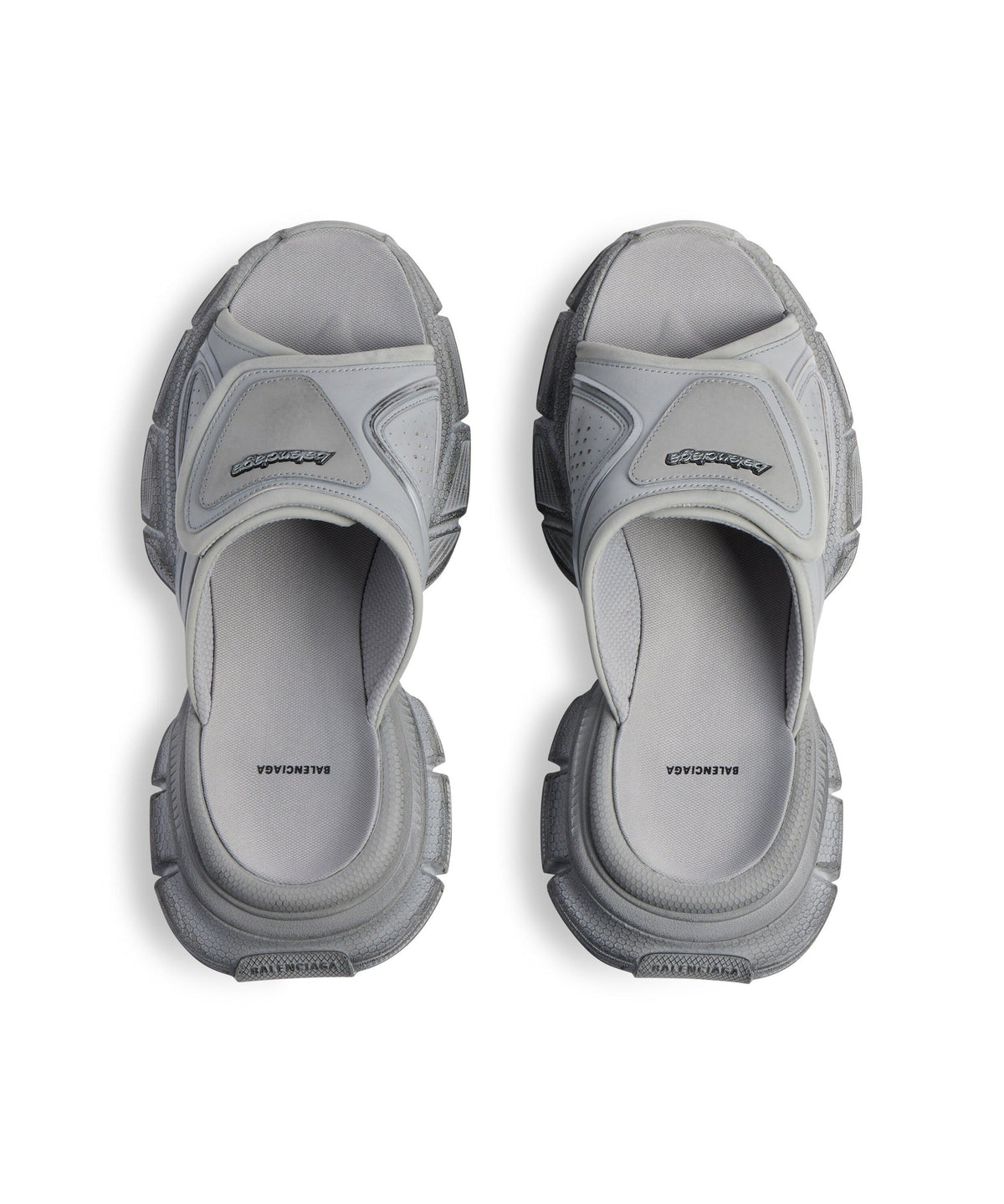 3XL Slide Sandals - Grey & Black