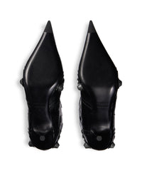Cagole Wide 50 Booties - Black & Silver