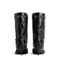 Cagole Wide 50 Booties - Black & Silver