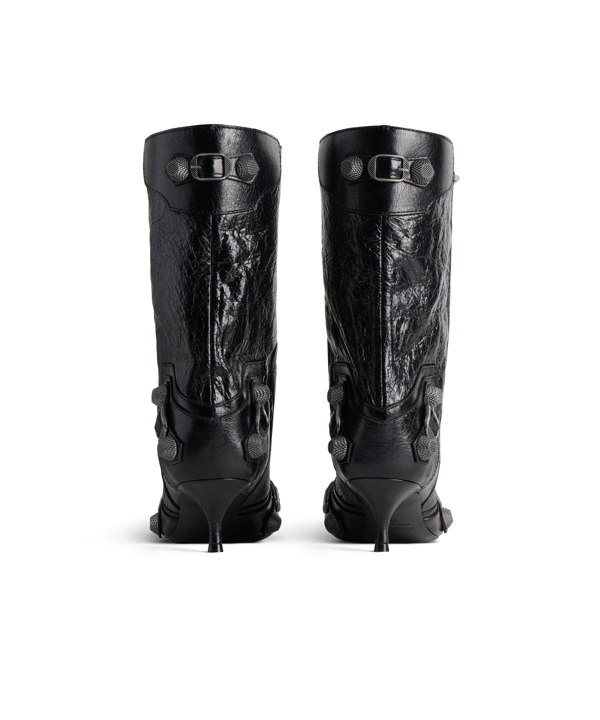 Cagole Wide 50 Booties - Black & Silver