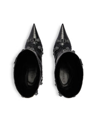 Cagole Wide 50 Booties - Black & Silver