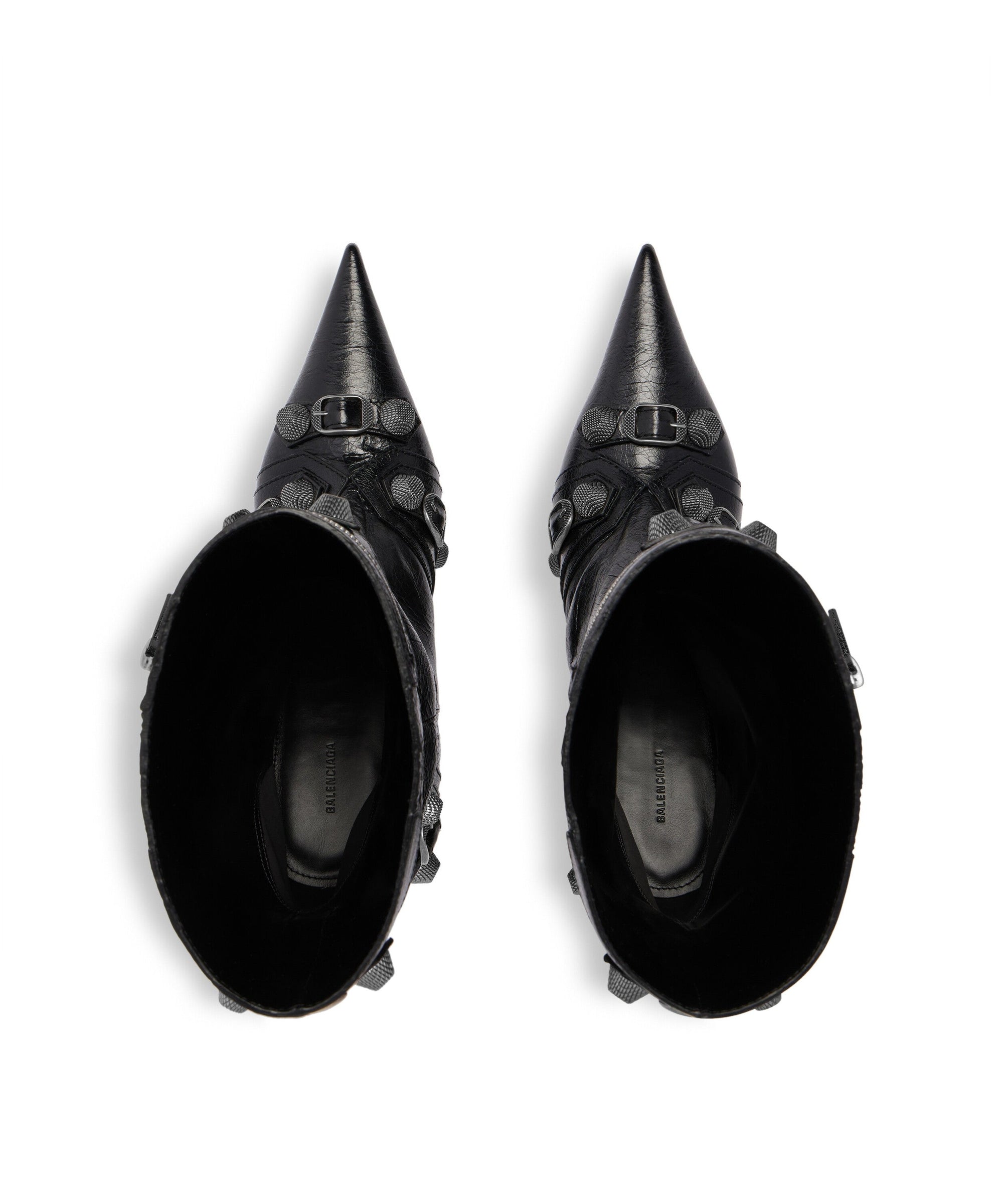 Cagole Wide 50 Booties - Black & Silver
