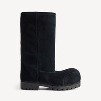 Alaska Fur High Boots - Black