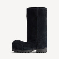 Alaska Fur High Boots - Black