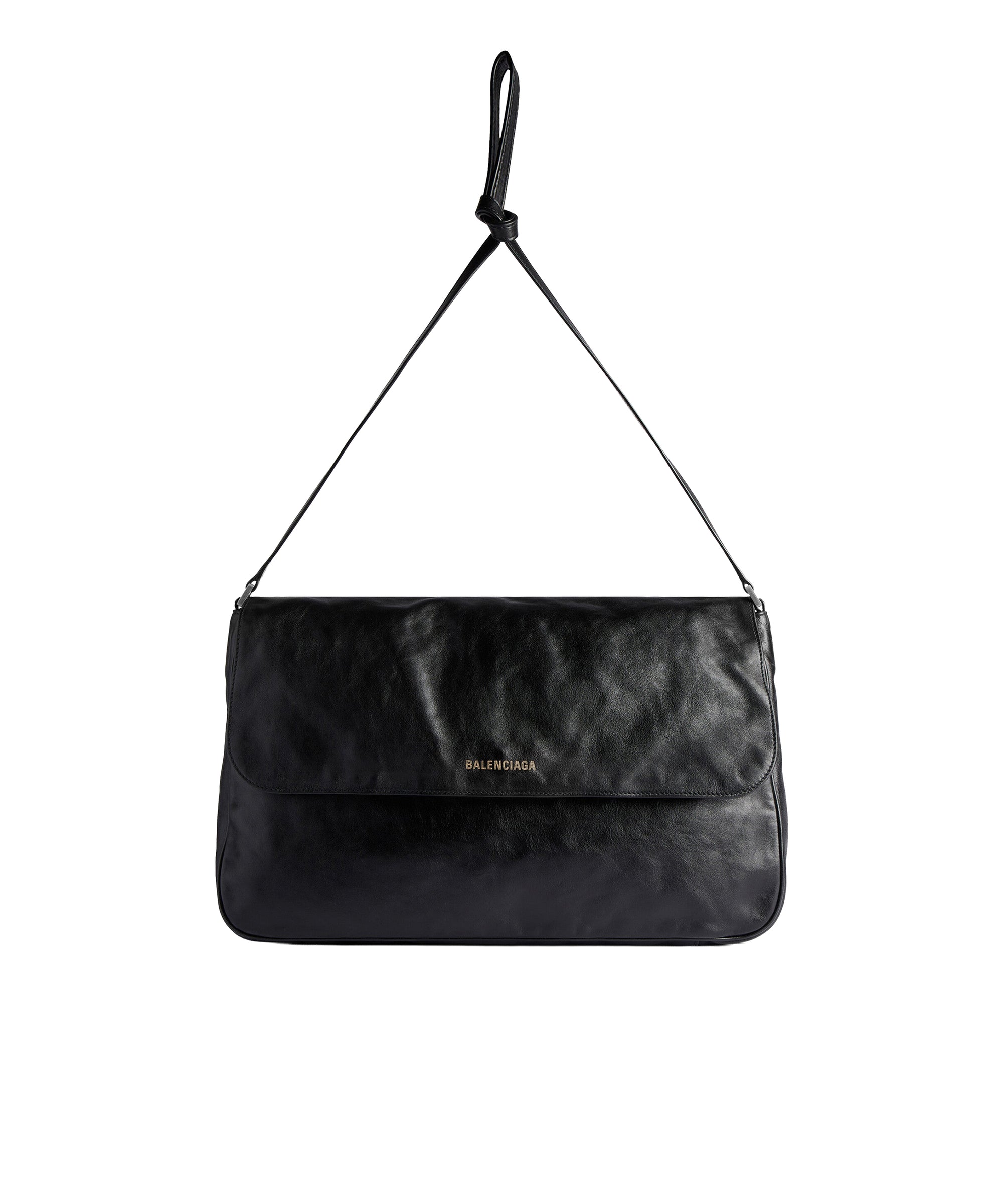 Grungy Messenger Bag Medium - Black