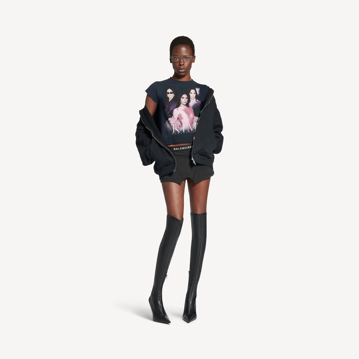 Kim K Shrunk T-Shirt - Faded Black