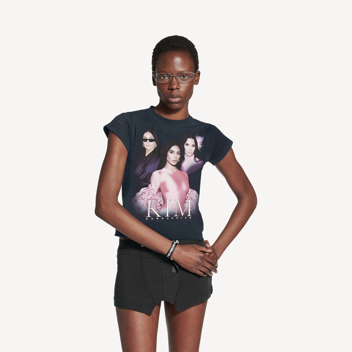 Kim K Shrunk T-Shirt - Faded Black