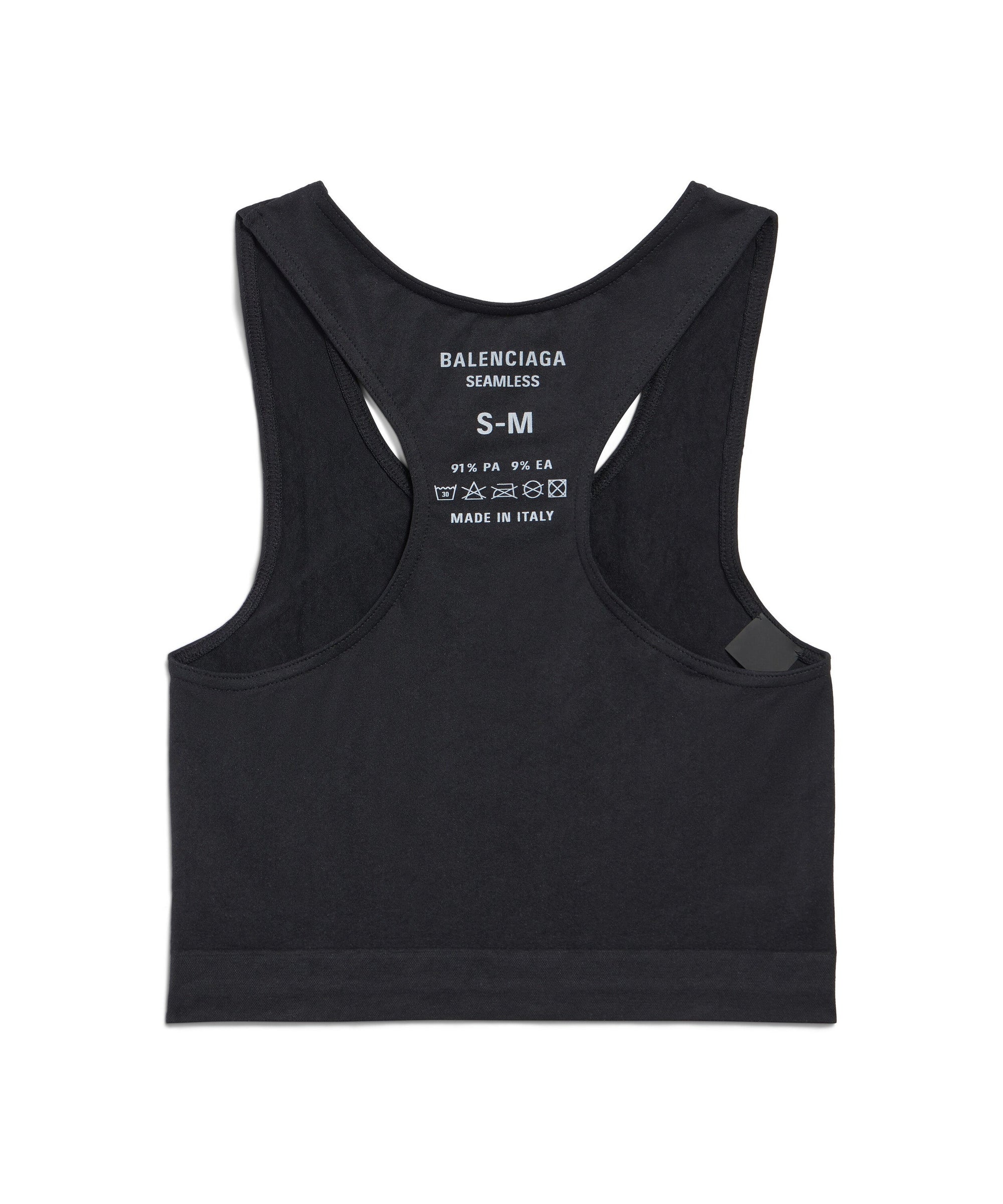 Seamless Cropped Top - Black