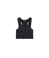 Seamless Cropped Top - Black