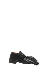 T-Bar Fringe black Loafers - Black