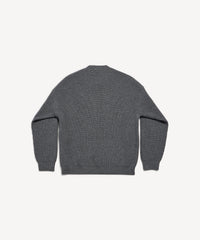 Patch Crewneck Sweater - Grey