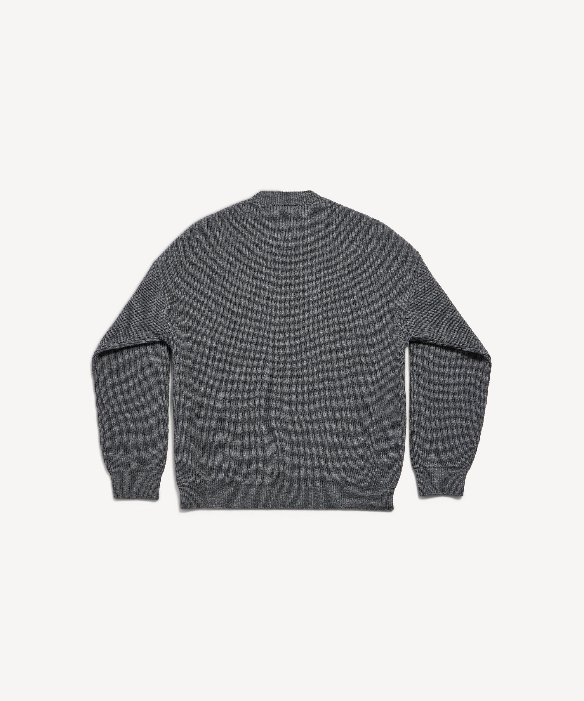 Patch Crewneck Sweater - Grey