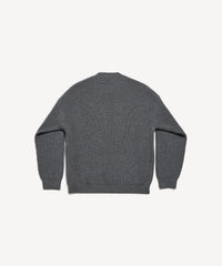 Patch Crewneck Sweater - Grey