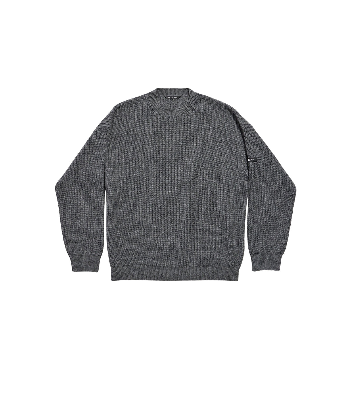 Patch Crewneck Sweater - Grey