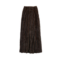 Maxi A-Line Skirt - Brown