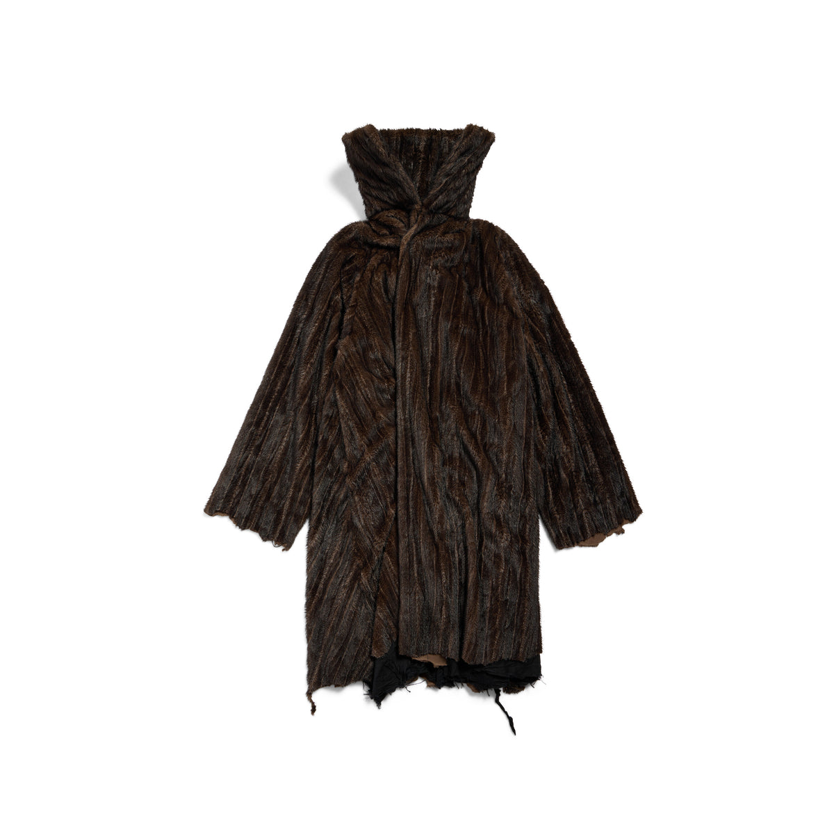 Faux-Fur Coat - Brown