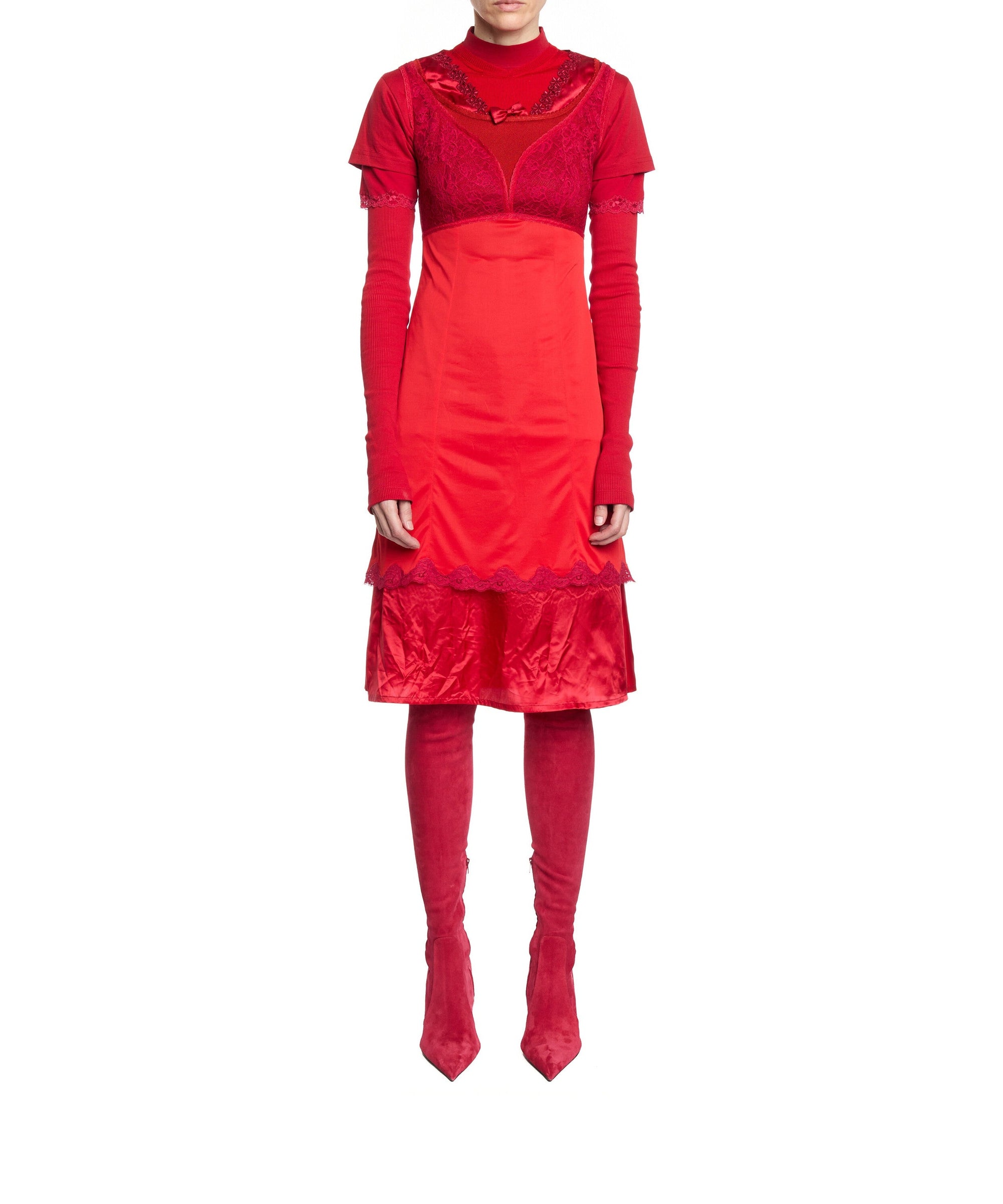 Layered Dress - Red