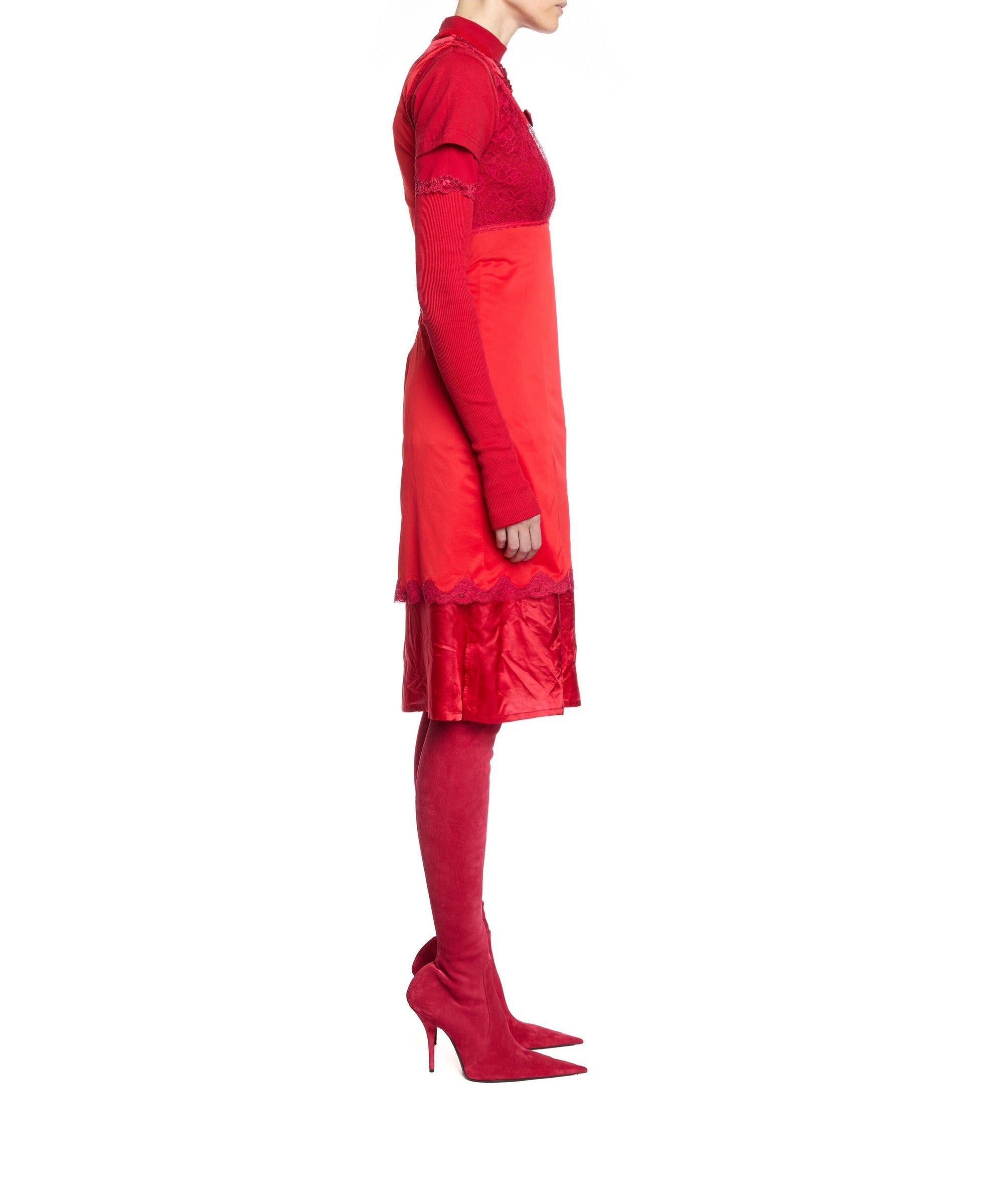 Layered Dress - Red