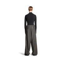 Fluid Tailored Pants - Grey & Green