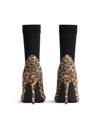 Avenue Sock 110 Pumps - Leopard & Black