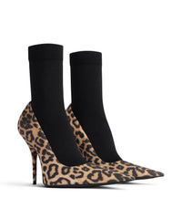 Avenue Sock 110 Pumps - Leopard & Black