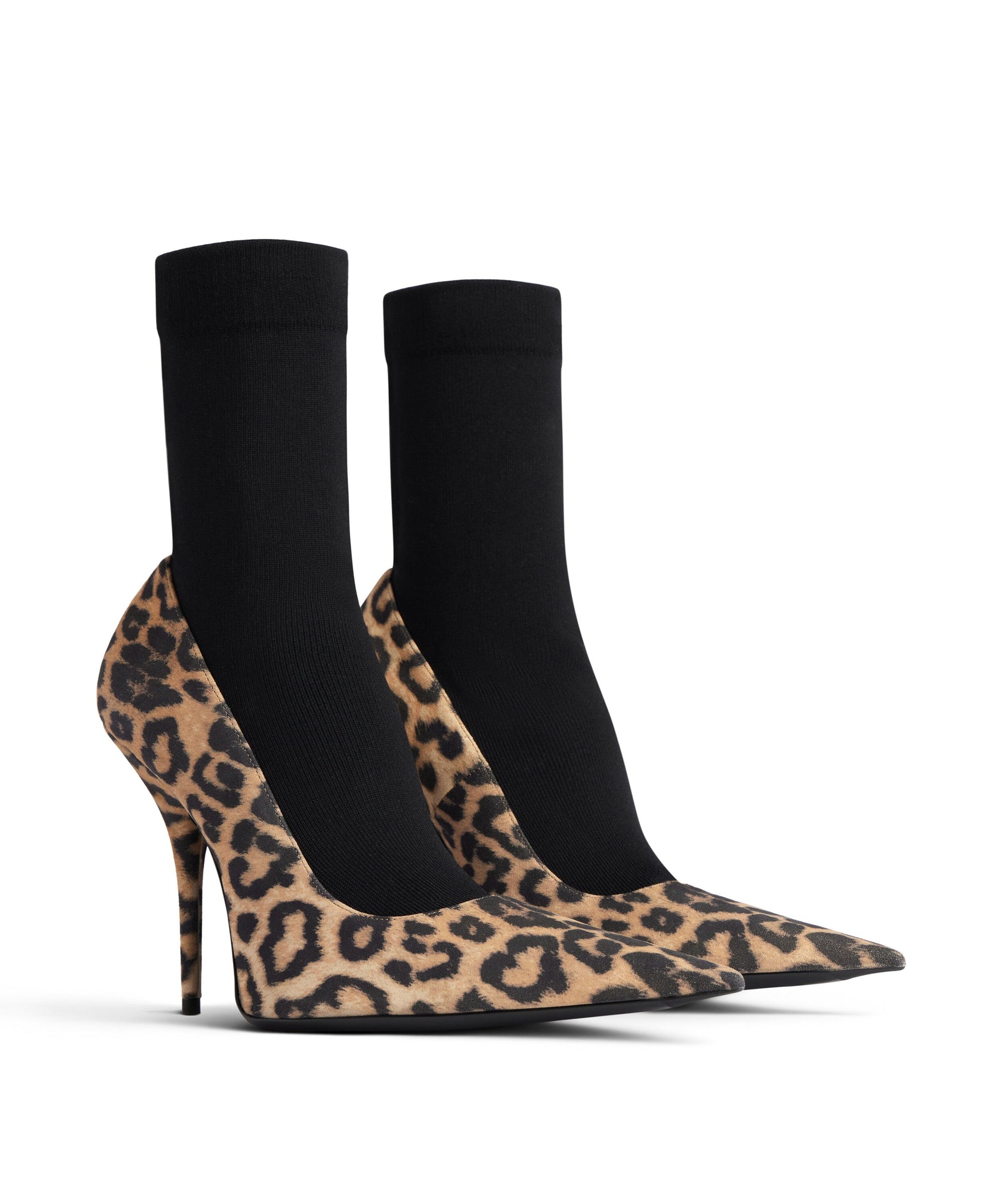 Avenue Sock 110 Pumps - Leopard & Black