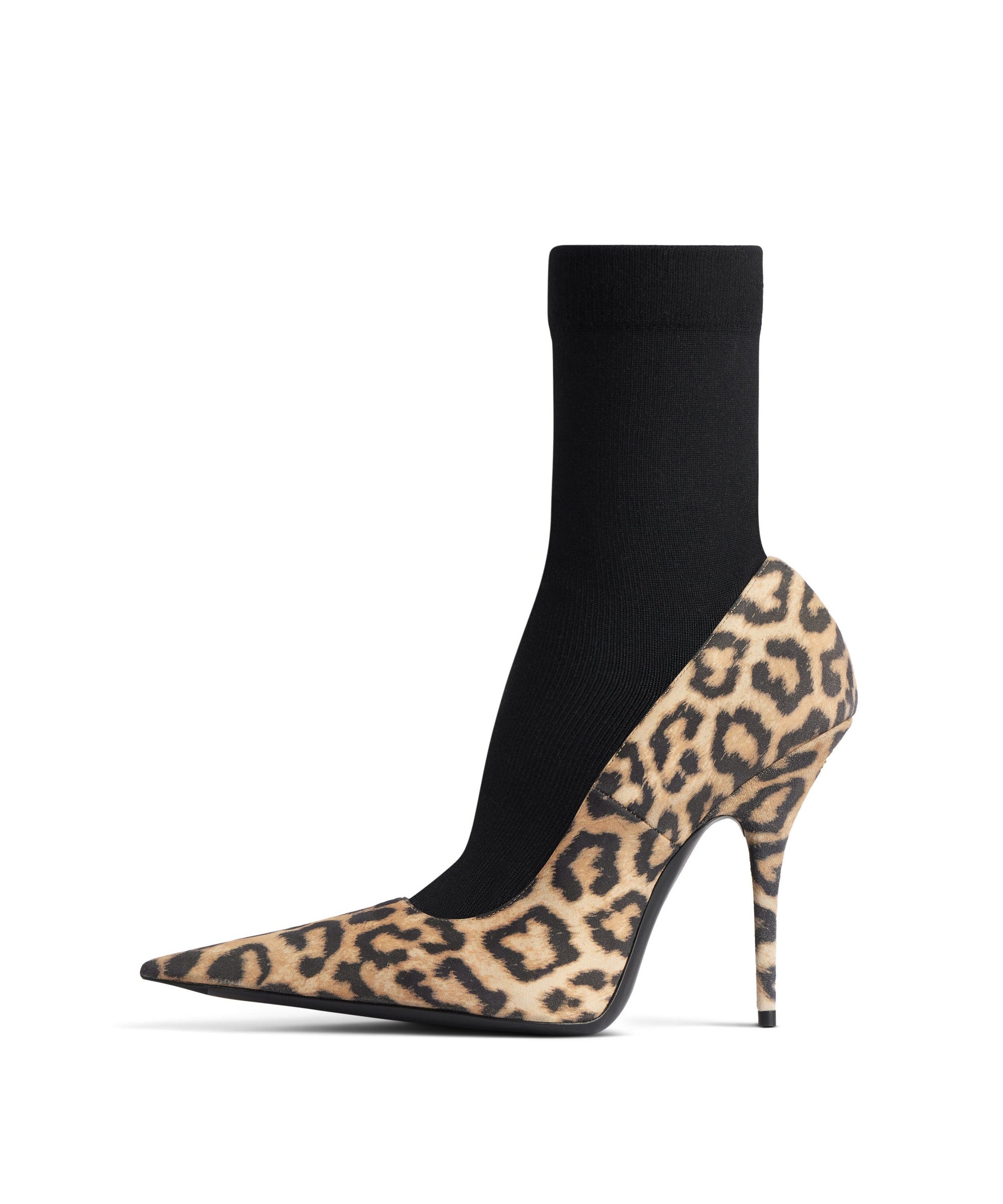 Avenue Sock 110 Pumps - Leopard & Black