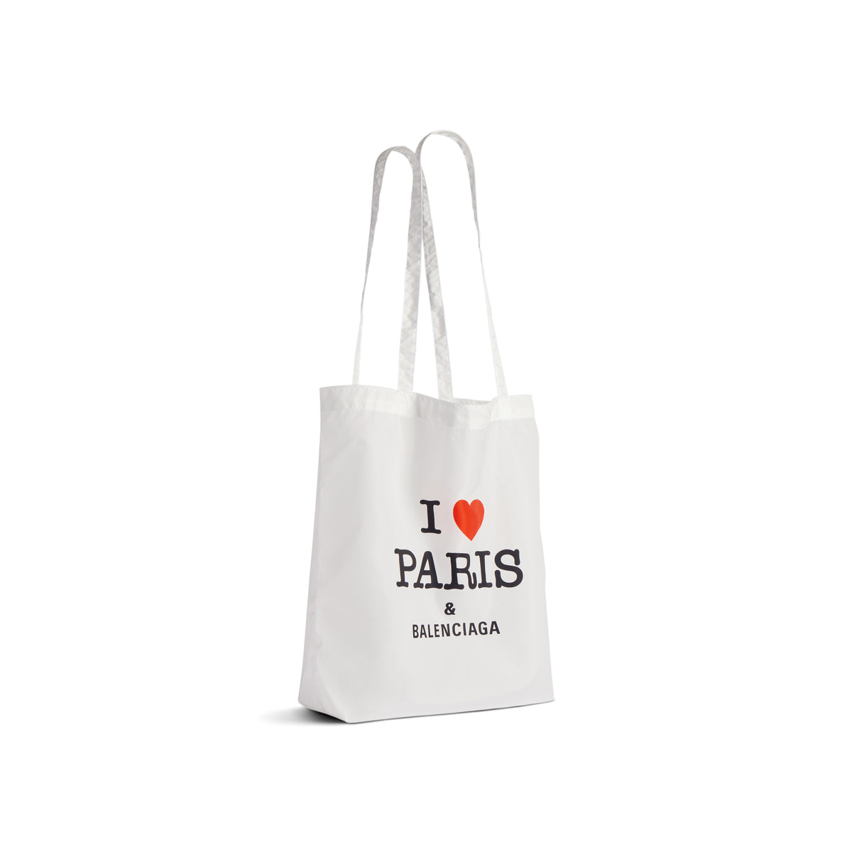 Souvenir Medium Shopping Tote Bag - White & Black & Red