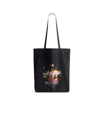 Souvenir Medium Shopping Tote Bag - White & Black