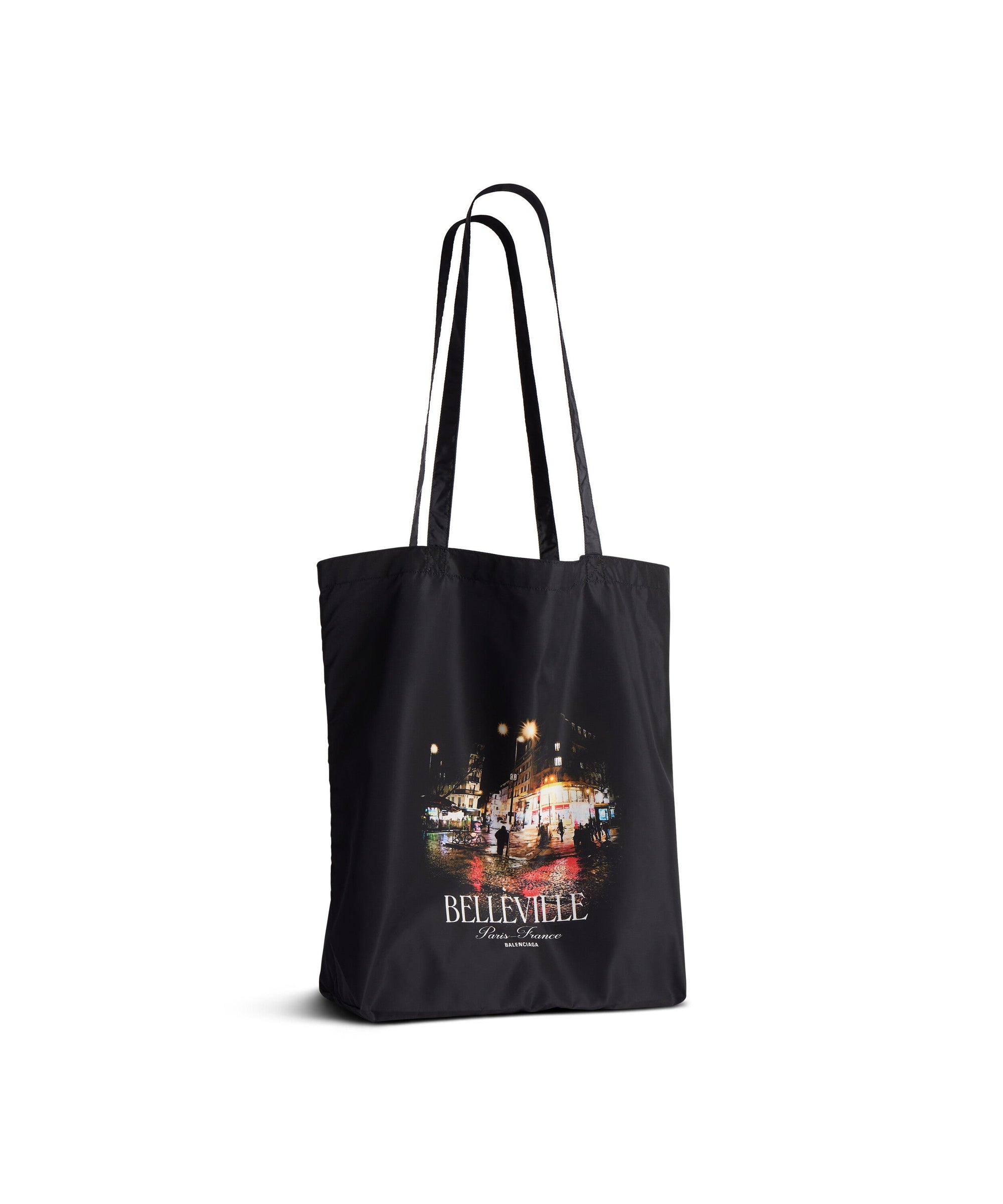 Souvenir Medium Shopping Tote Bag - White & Black