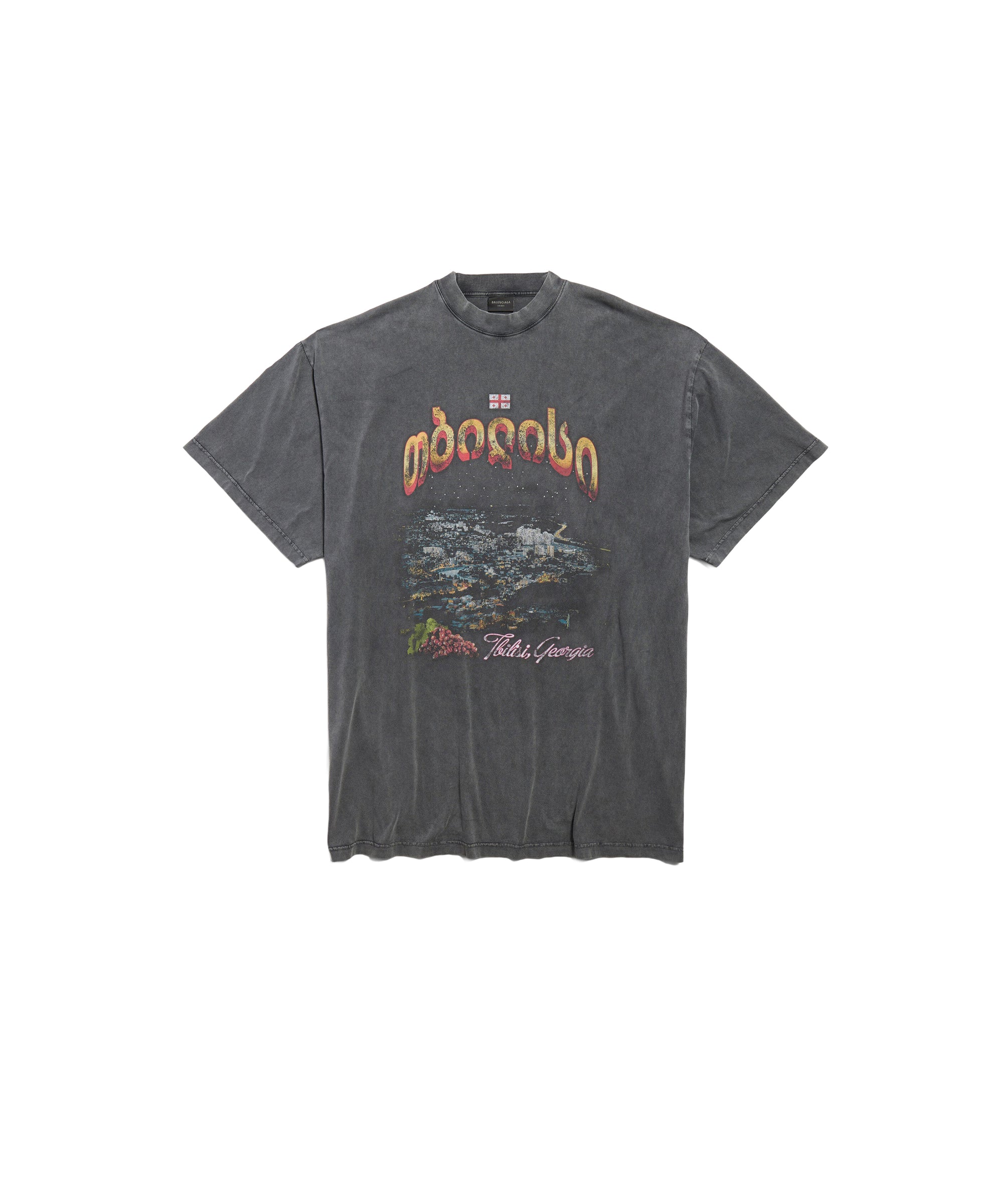 Tbilisi T-Shirt Oversized - Super Faded Wash Black