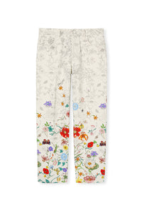 Fading Flora white & multicolor Pant - White & multicolor