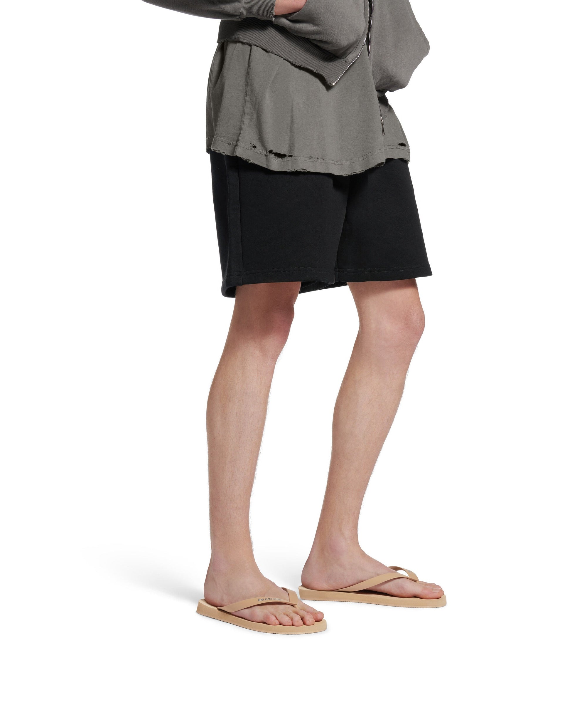 Thong Sandals - Beige & Black