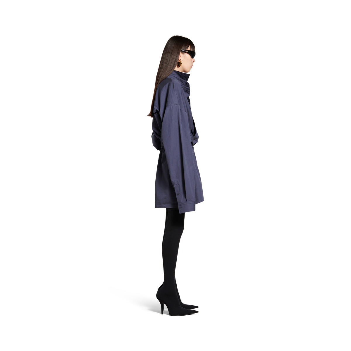Shirt Mini Dress - Faded Blue