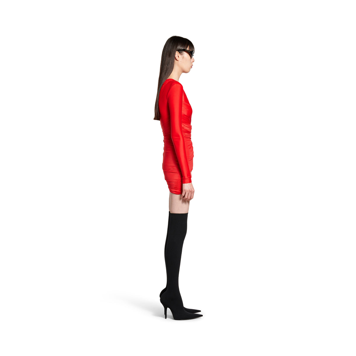 Draped Dress - Red