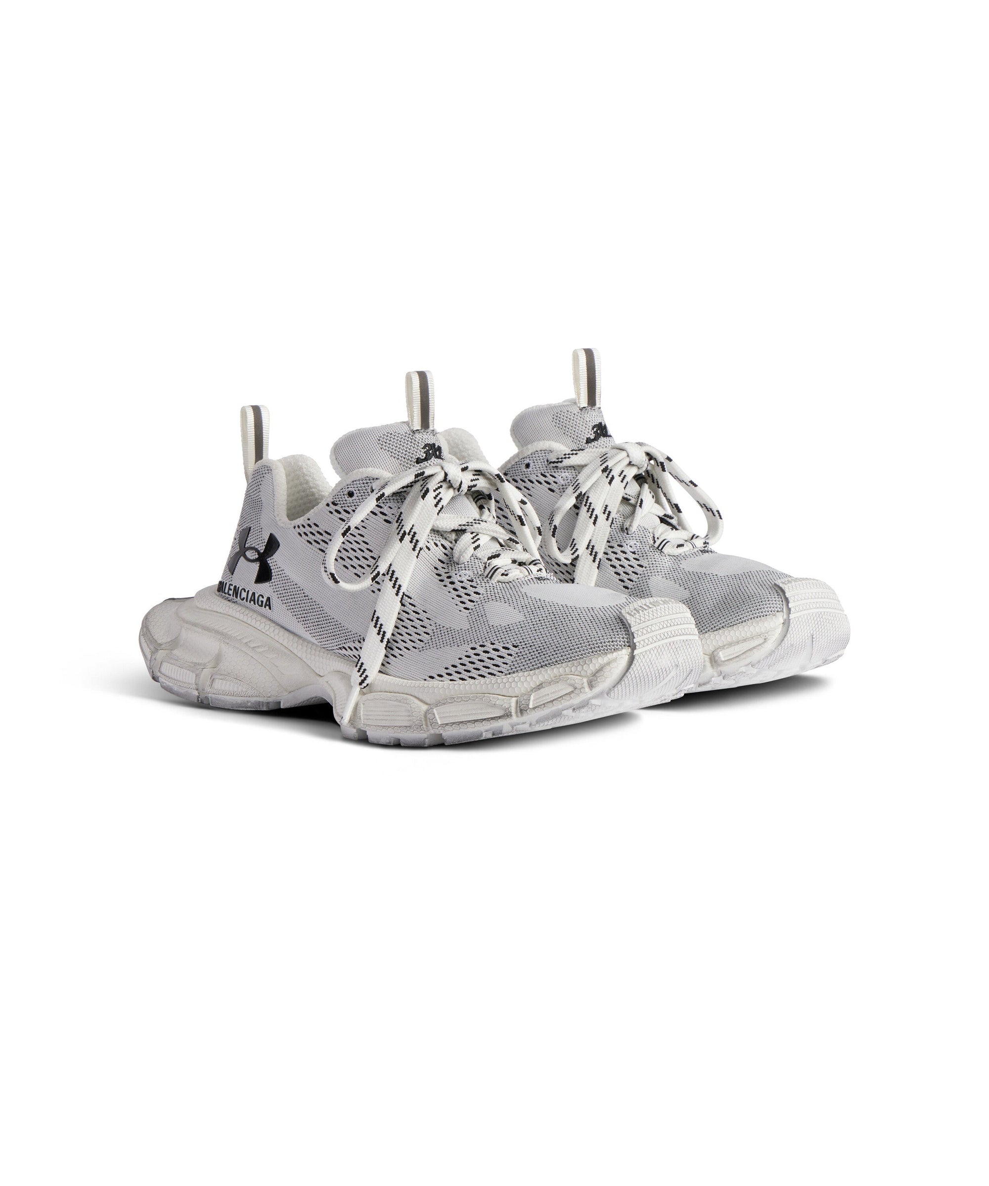 Under Armour® 3XL Knit Sneakers - White & Black