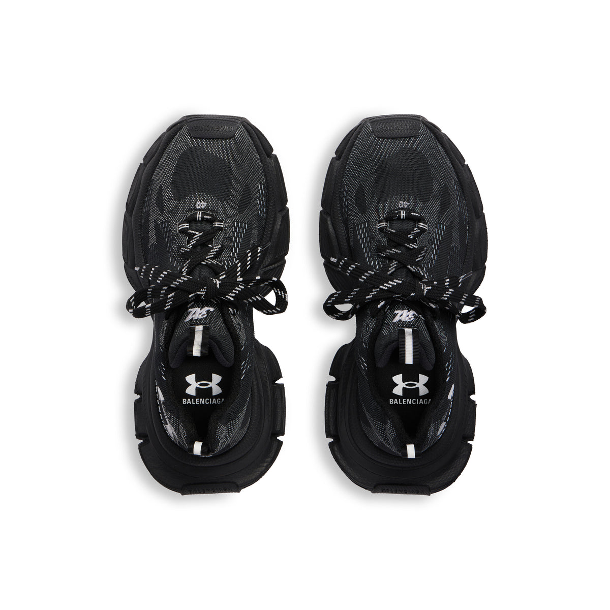 Under Armour® 3XL Knit Sneakers - Black & White