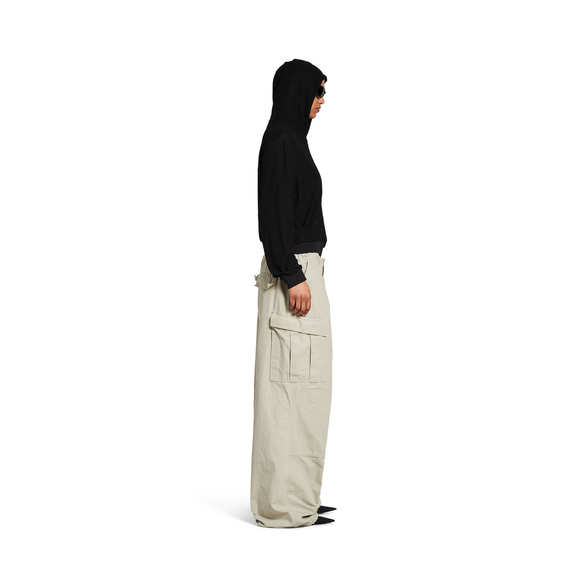 Large Cargo Pants - Military Beige