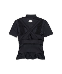 Under Armour® Crewneck Layered Short Sleeve Top - Black