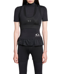 Under Armour® Crewneck Layered Short Sleeve Top - Black