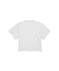 Airport Tag Cropped T-Shirt - Dirty White