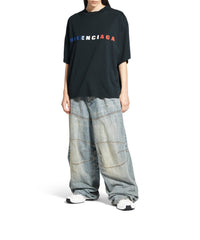 International Cropped T-Shirt - Faded Black