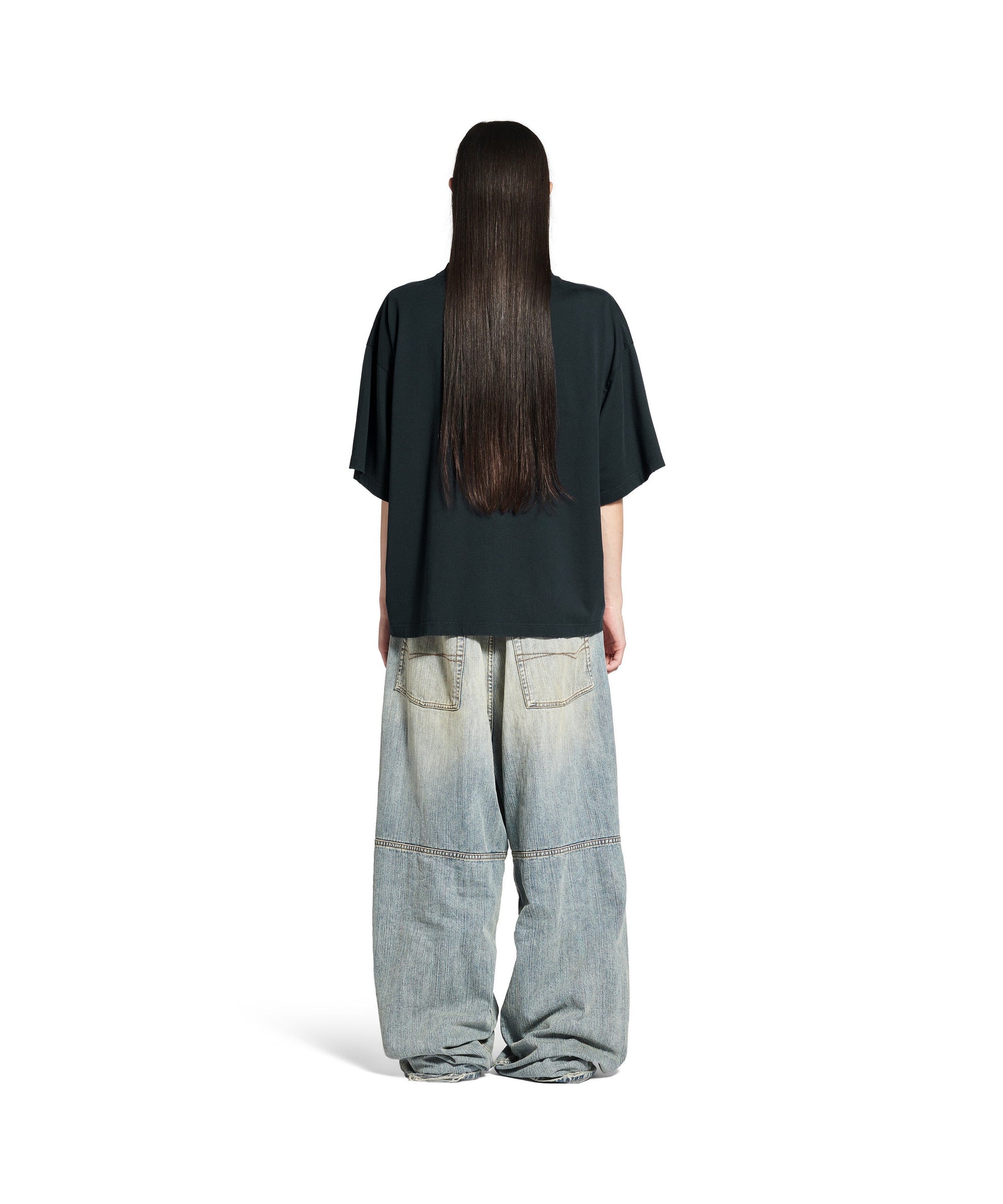 International Cropped T-Shirt - Faded Black