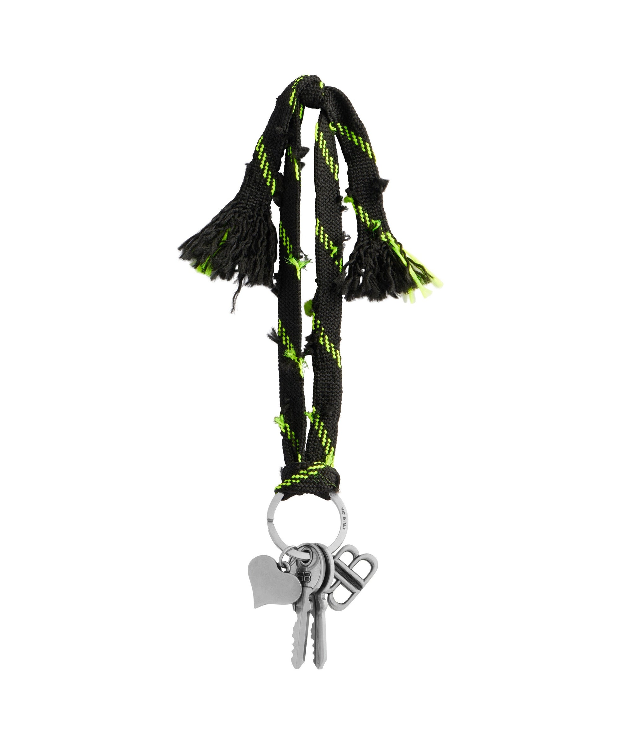 Charm/Keychain Shoelace BB - Black & Fluo Yellow